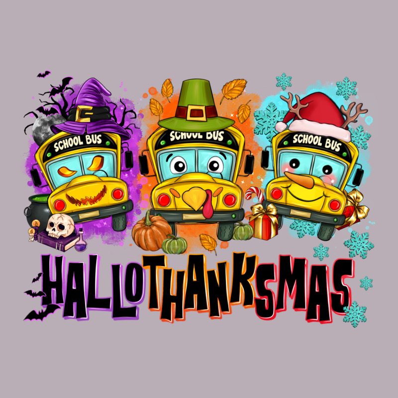 Happy Hallothanksmas School Bus Vintage Tee by NancyCooperArtShop | Teevron