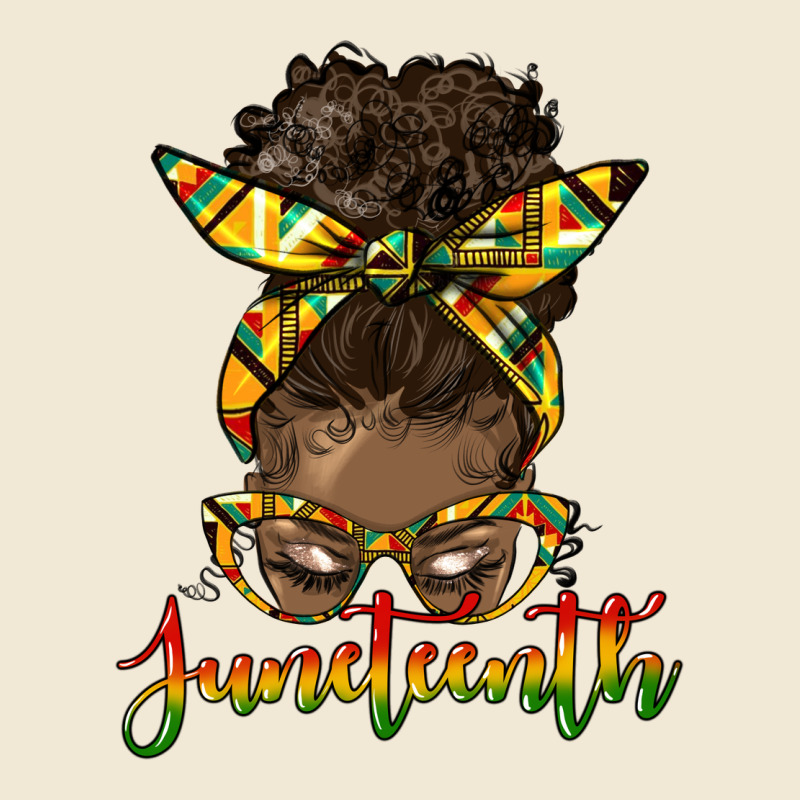 Juneteenth Black Woman Messy Bun Ladies Tee by HRA Design Shop | Teevron