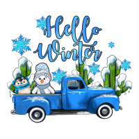 hello winter with sniwman and  truck | Teevron