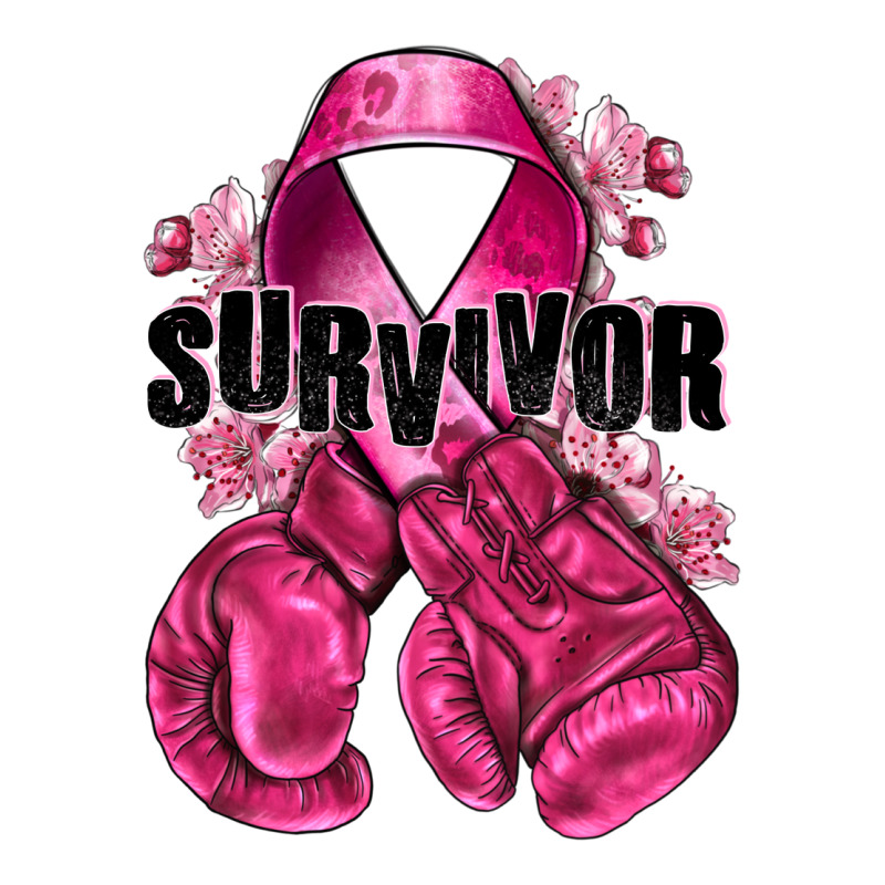Survivor Breast Cancer With Boxing Gloves Heavyweight Hoodie by NancyCooperArtShop | Teevron