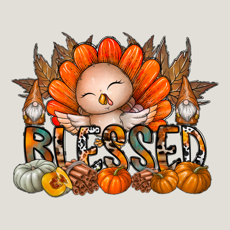 Thanksgiving Turkey Pumpkin Blessed Heavy Core Tee by CowhideDigitalArt | Teevron