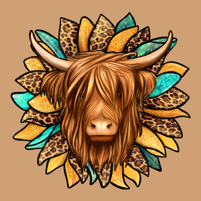 Highland Cow Turquoise Sunflower Vintage Tee by Jasminsmagicworld | Teevron