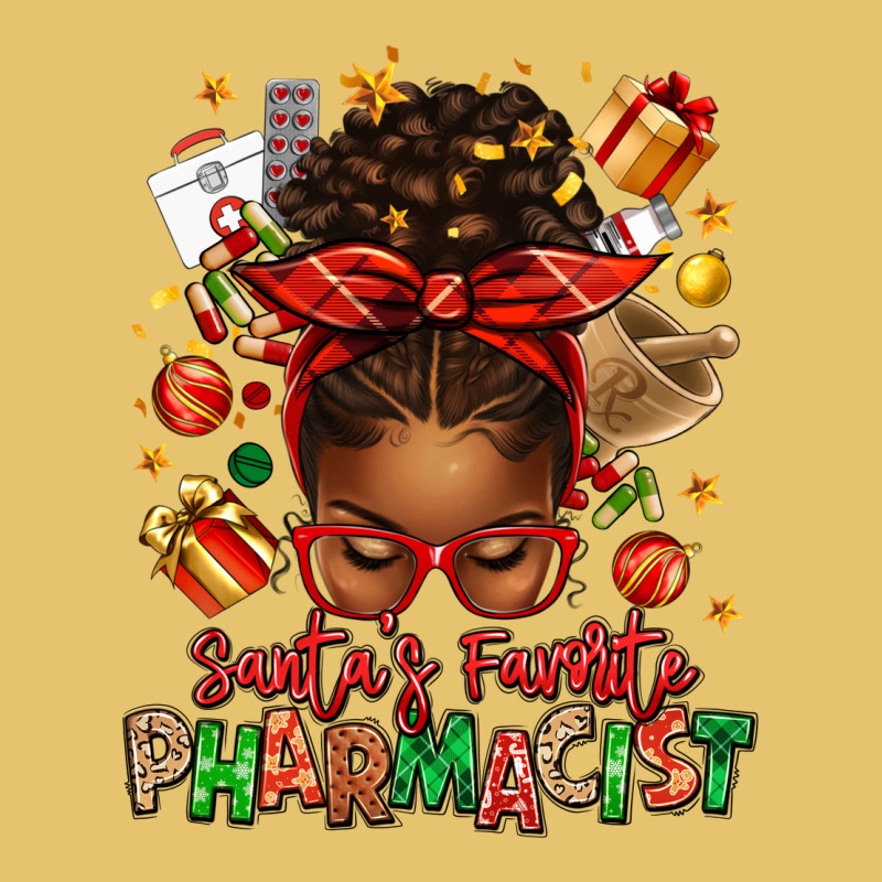 Santas Favorite Pharmacist Afro Messy Bun Premium Sweatshirt by texasbilliewilder | Teevron