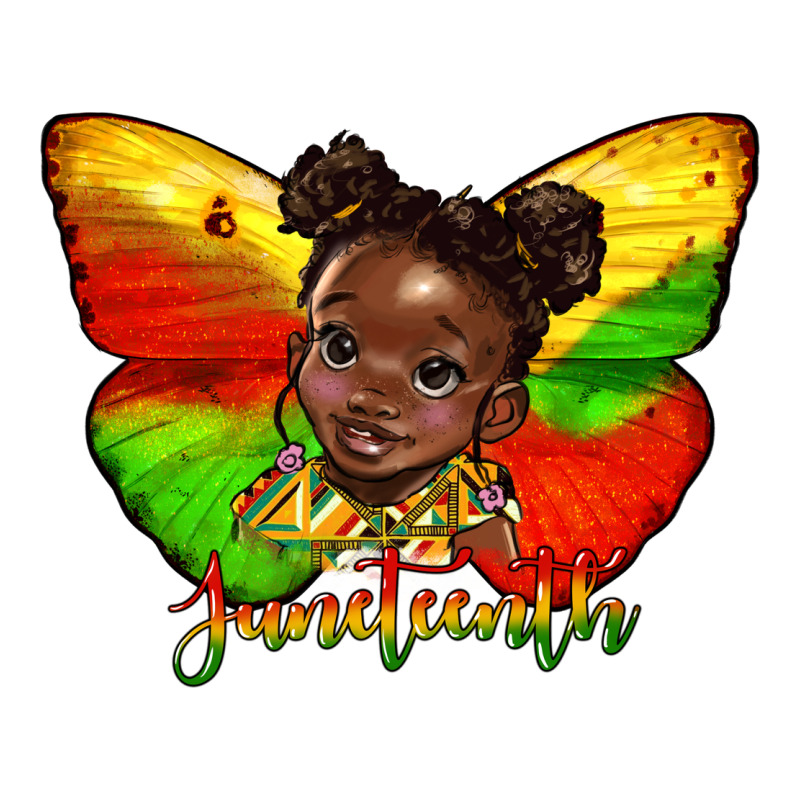 Juneteenth Butterfly Black Girl Ladies Tee by HRA Design Shop | Teevron