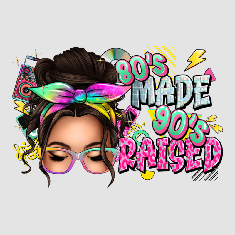 80s Made 90s Raised Messy Bun Premium Sweatshirt by texasbilliewilder | Teevron