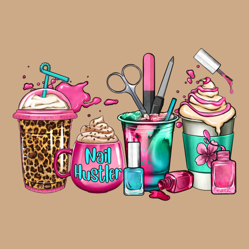 Nail Hustler Coffee Cups Vintage Hoodie by Jasminsmagicworld | Teevron