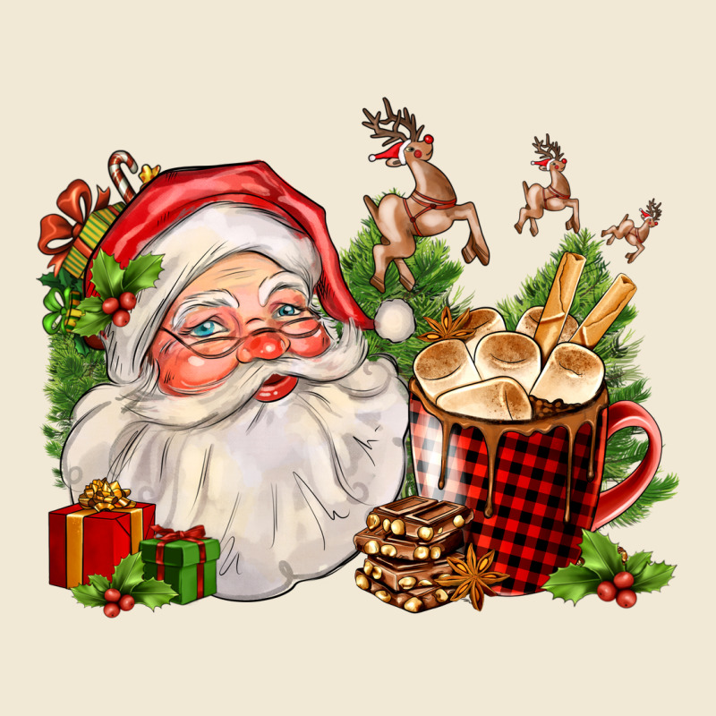 Santa And Hot Cocoa Cup Premium Tee by FaDigitalArtStudio | Teevron