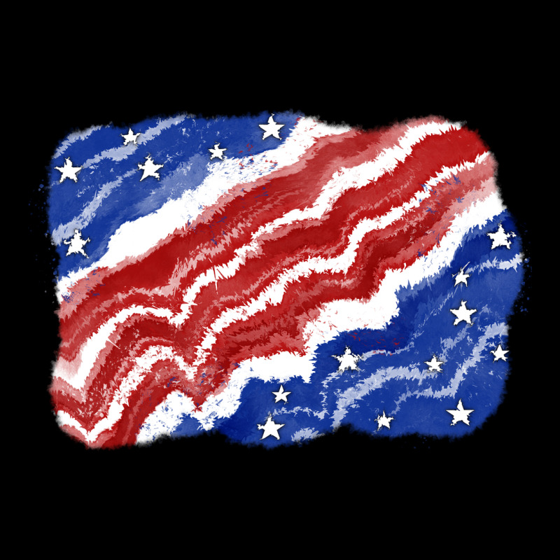 Patriotic Tie Dye Background 4th Of July Ladies Tee by CowGirlArtShop | Teevron