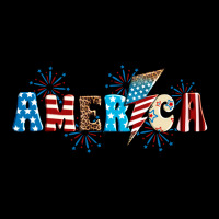 Lightning Bolt With America Ladies Tee | Teevron