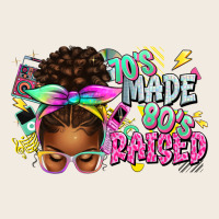 70's Made 80's Raised Afro Messy Bun Premium Sweatshirt | Teevron