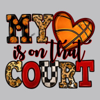 My Heart Is On That Court Basketball Red And Black Long Sleeve Tee | Teevron