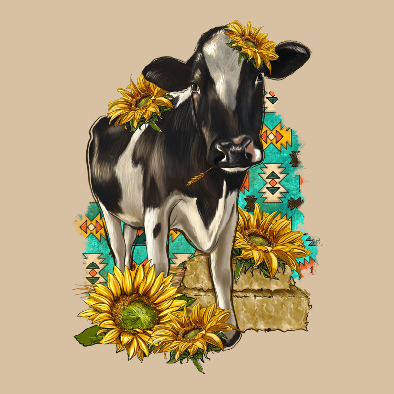 Sunflowers Cow Heavyweight Hoodie by texasbilliewilder | Teevron