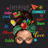 Teacher Messy Bun Caucasian Vintage Tee | Teevron