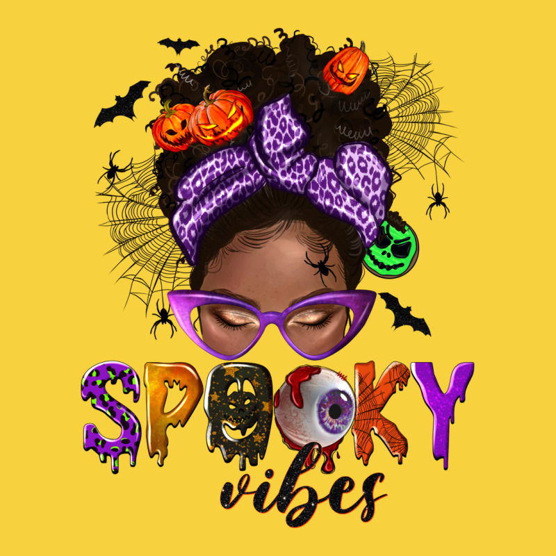 Spooky Vibes Afro Messy Bun Premium Sweatshirt by NancyCooperArtShop | Teevron