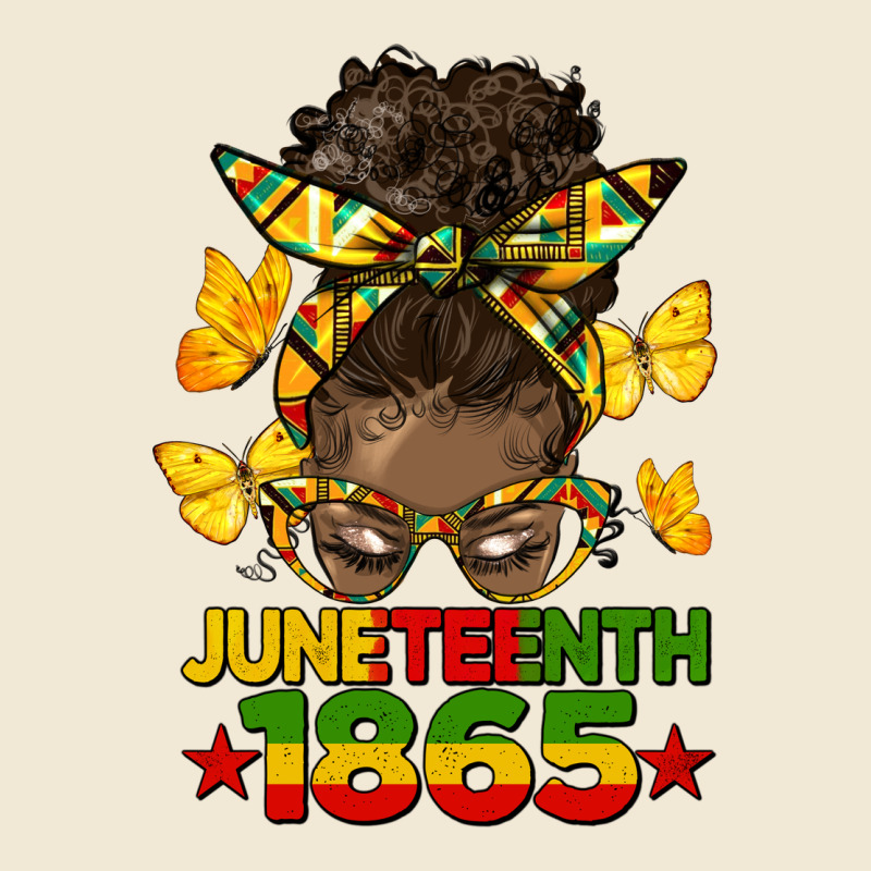 Juneteenth 1865 Afro Bun Ladies Tee by HRA Design Shop | Teevron