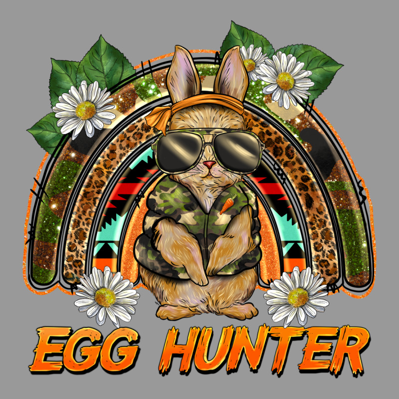 Easter Egg Hunter  Rabbit Rainbow Vintage Hoodie by BarkalooDesign | Teevron