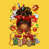 One Merry Nurse Afro Messy Bun Premium Sweatshirt | Teevron