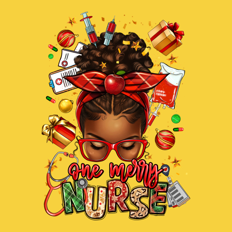 One Merry Nurse Afro Messy Bun Premium Sweatshirt by texasbilliewilder | Teevron