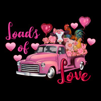 Loads Of Love Valentine's Day Farm Truck Ladies Tee | Teevron