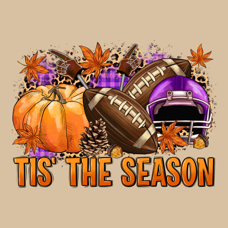 Tis' The Season Football Purple Helmet Heavyweight Hoodie by NancyCooperArtShop | Teevron