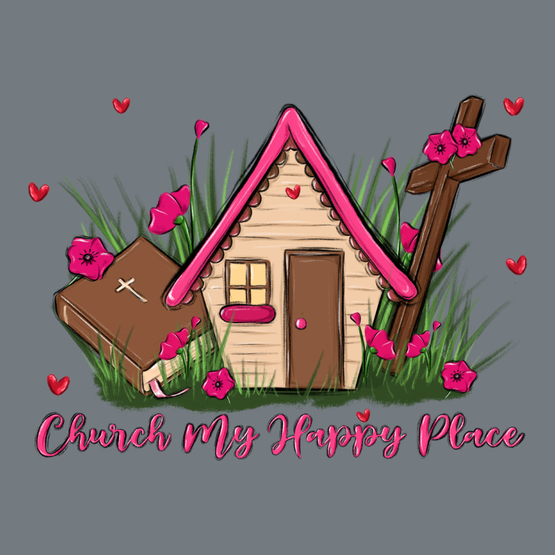 Church Is My Happy Place Heavyweight Sweatshirt by MaliasSmallBusiness | Teevron