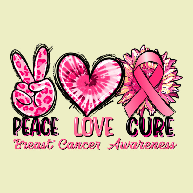 Peace Love Cure Breast Cancer Awareness Urban Hoodie by FaDigitalArtStudio | Teevron