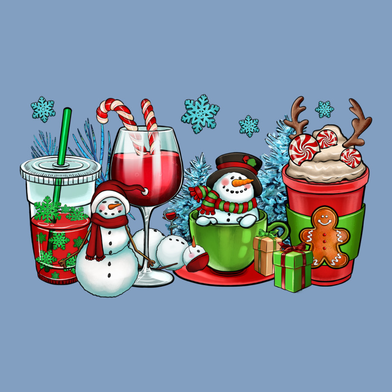 Christmas Snowman Coffee Cups Urban Hoodie by OliviaCreatesArt | Teevron