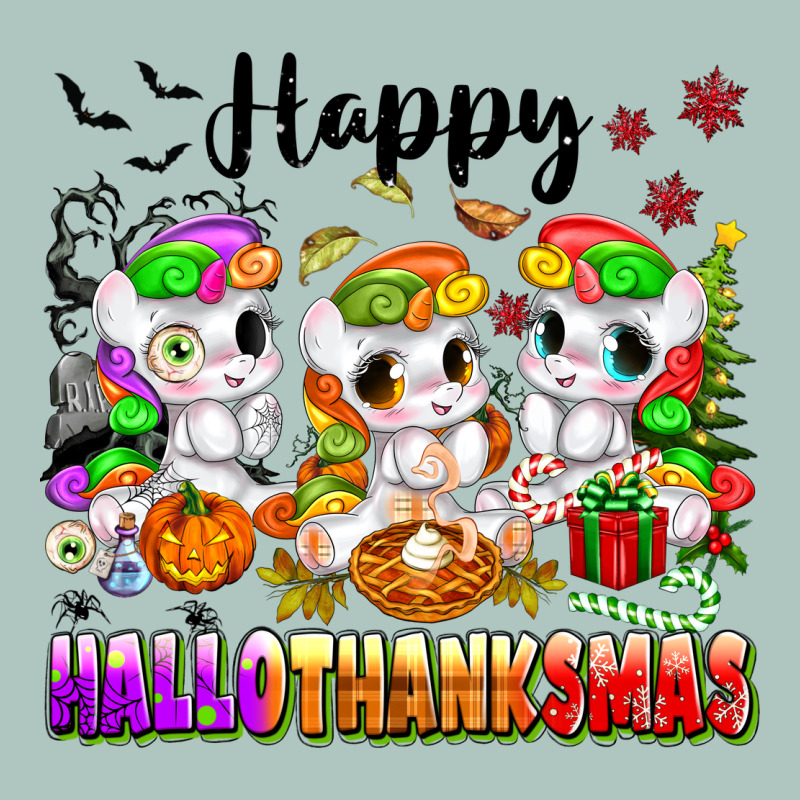 Happy Hallothanksmas Unicorns Premium Sweatshirt by texasbilliewilder | Teevron