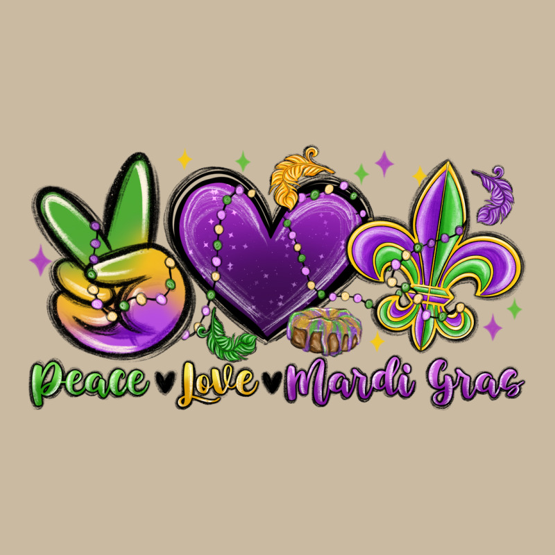 Peace Love Mardi Gras Long Sleeve Tee by MaliasSmallBusiness | Teevron