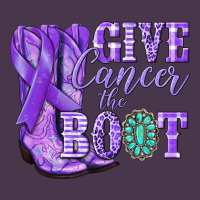 Give Cancer The Boot Purple Ribbon Heavyweight Hoodie | Teevron