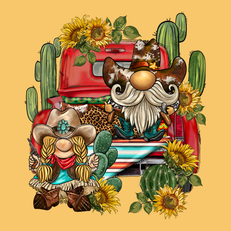 Western Gnome Truck Cactus Sunflower Vintage Hoodie by BarkalooDesign | Teevron