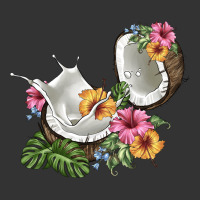 coconut with tropical leavers and flowers | Teevron