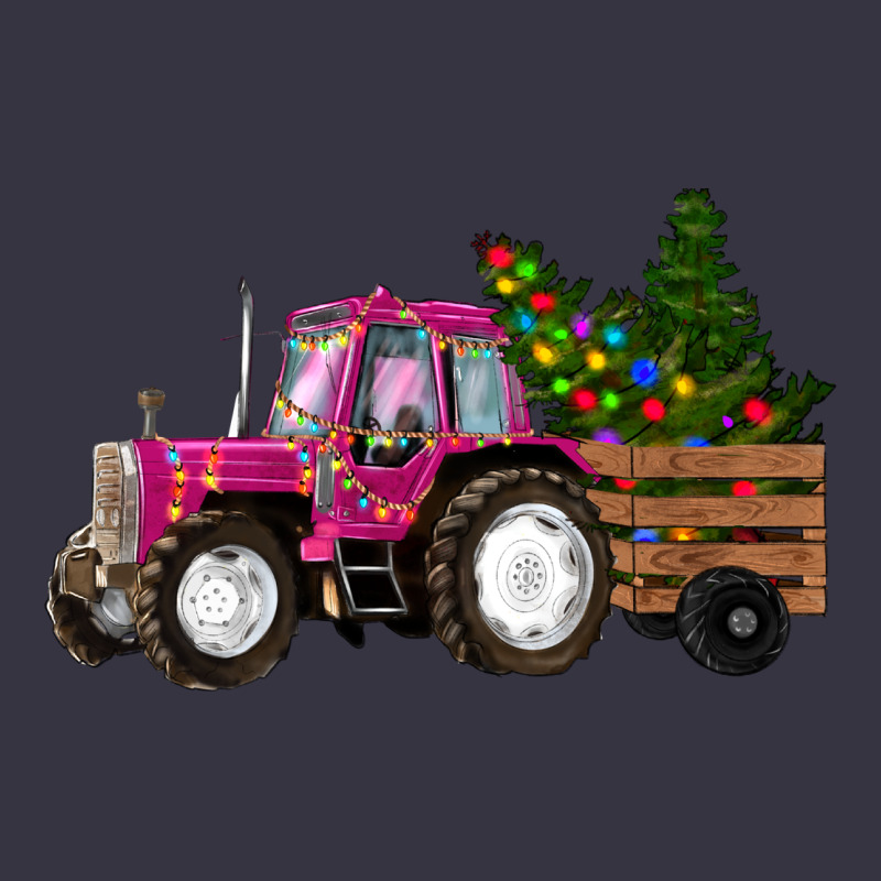 Pink Christmas Farm Tractor Vintage Hoodie by RanaPortraitStore | Teevron