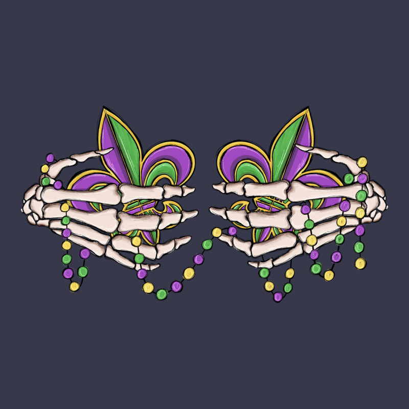Skeleton Hands Mardi Gras Long Sleeve Tee by MaliasSmallBusiness | Teevron