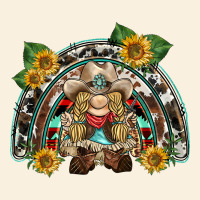 Western Gnome Sunflowers Rainbow Vintage Hoodie | Teevron