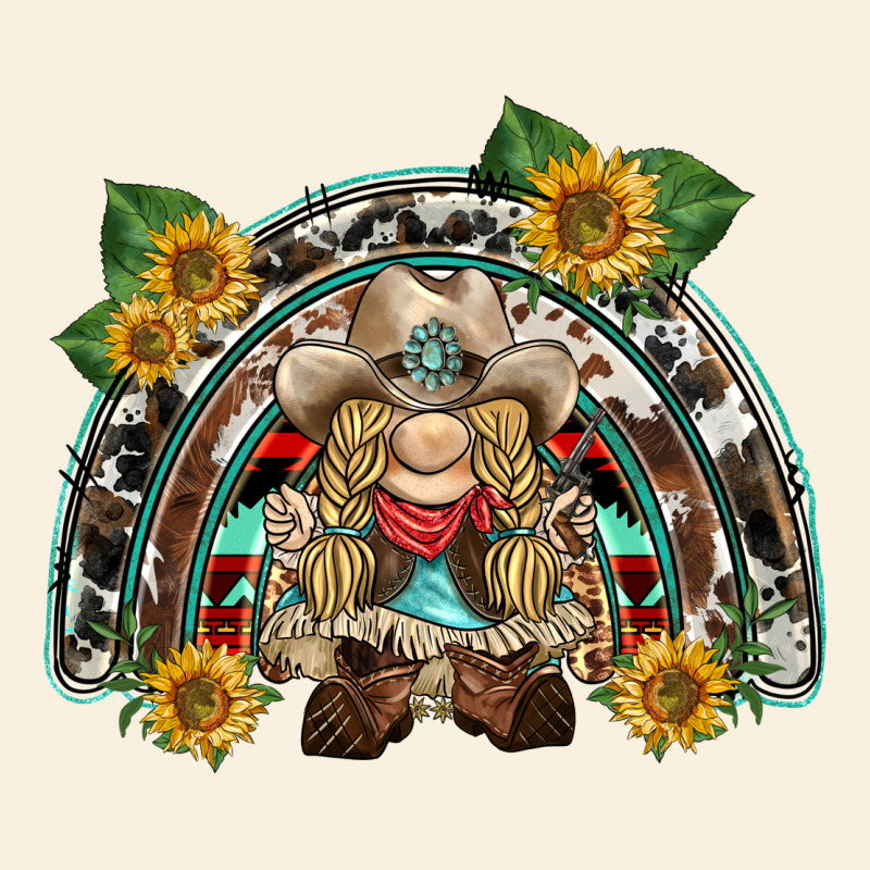 Western Gnome Sunflowers Rainbow Vintage Hoodie by BarkalooDesign | Teevron