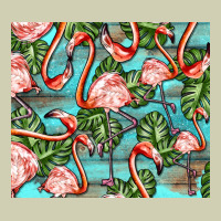 Flamingos With Leaves Heavy Core Tee | Teevron