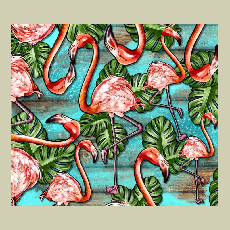 Flamingos With Leaves Heavy Core Tee by BarkalooDesign | Teevron