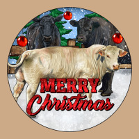 Merry Christmas Charolais Bull Vintage Hoodie | Teevron