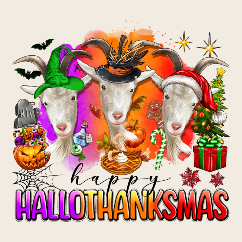 Happy Hallothanksmas Goats Premium Sweatshirt by texasbilliewilder | Teevron
