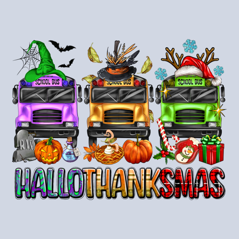 Hallothanksmas School Bus Premium Sweatshirt by texasbilliewilder | Teevron