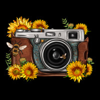 Sunflower Bee Vintage Camera Premium Tee | Teevron