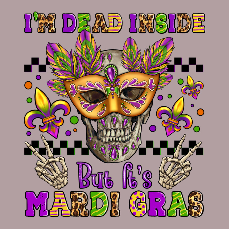 I'm Dead Inside But It's Mardi Gras Vintage Hoodie by Jasminsmagicworld | Teevron