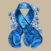 Blue Ribbon With Boxing Gloves Long Sleeve Tee | Teevron