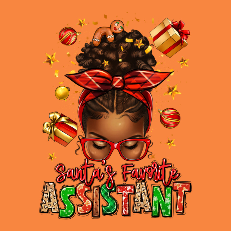 Santa's Favorite Assistant Afro Messy Bun Premium Sweatshirt by texasbilliewilder | Teevron