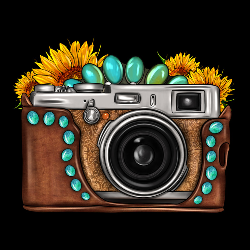 Sunflower Gemstone Vintage Camera Premium Tee by FaDigitalArtStudio | Teevron