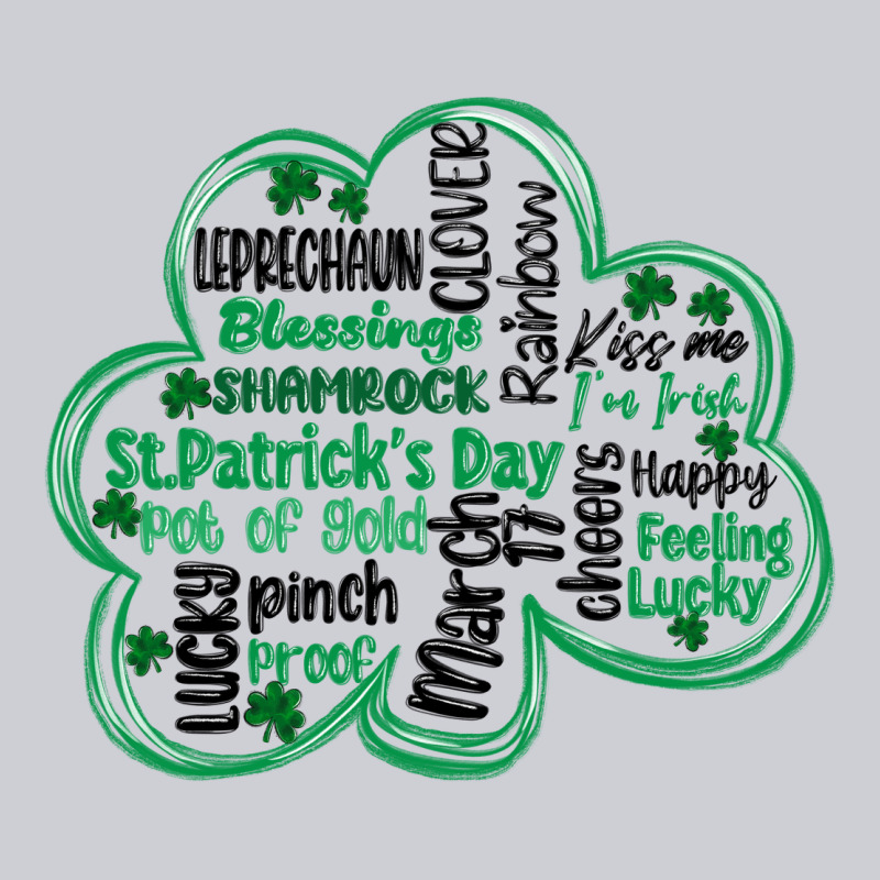 St Patricks Day Shamrock Typography Heavyweight Sweatshirt by MaliasSmallBusiness | Teevron