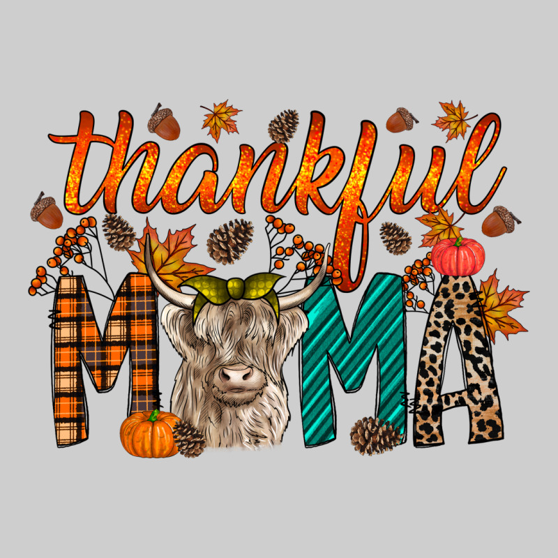 Thankful Mama Highland Cow Premium Tee by RacoonDesign | Teevron