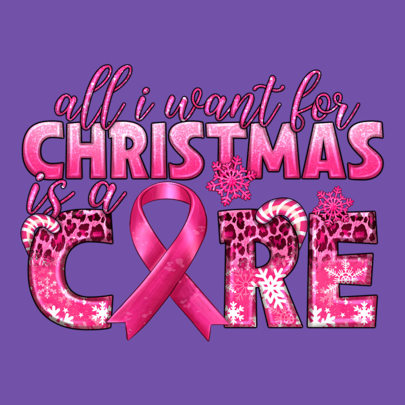 All I Want For Christmas Is A Cure Breast Cancer Premium Sweatshirt by texasbilliewilder | Teevron