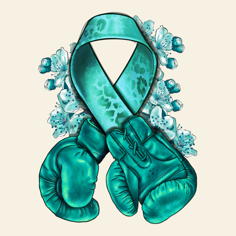 Teal Ribbon With Boxing Gloves Vintage Tee by NancyCooperArtShop | Teevron